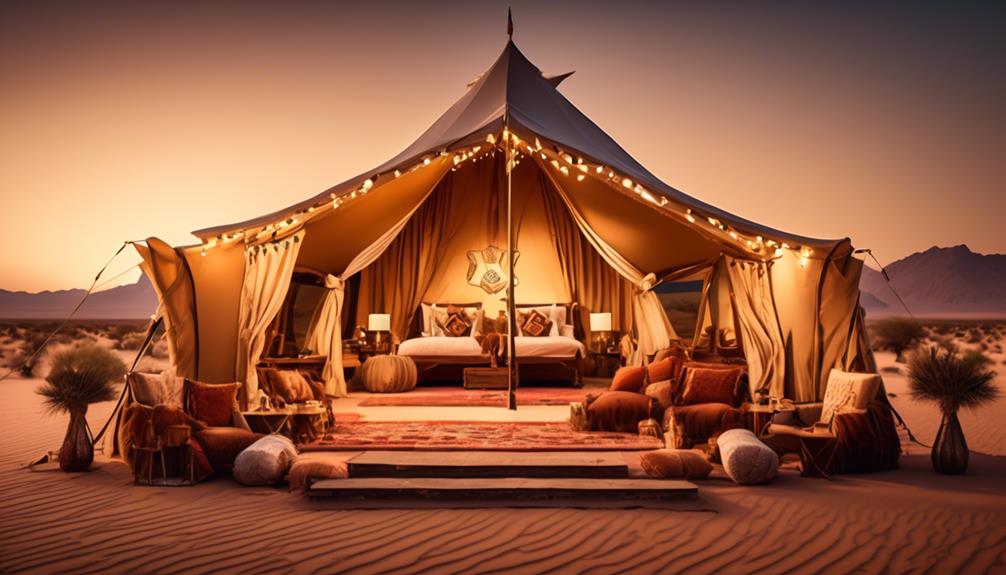 luxurious desert glamping experience