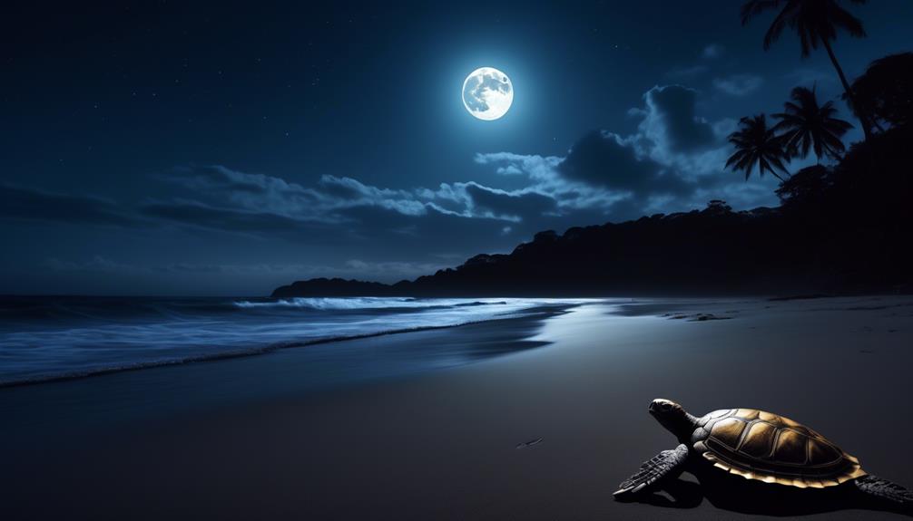 nocturnal sea turtle observation