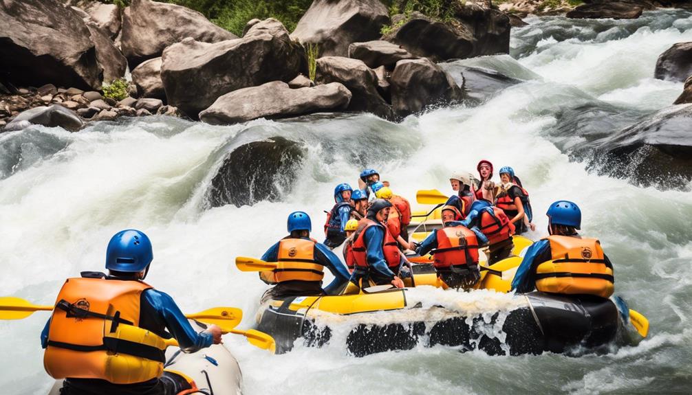 rafting adventure on water