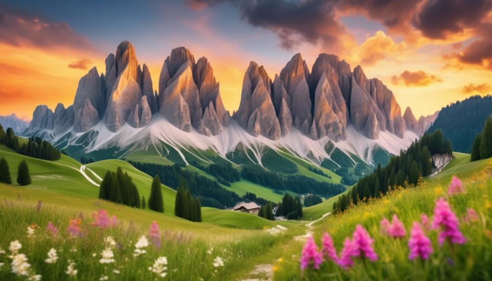 scenic mountains in italy