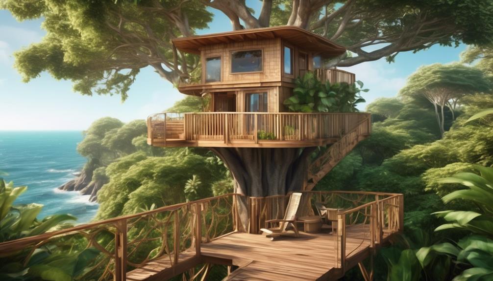 secluded beachfront treehouse getaways