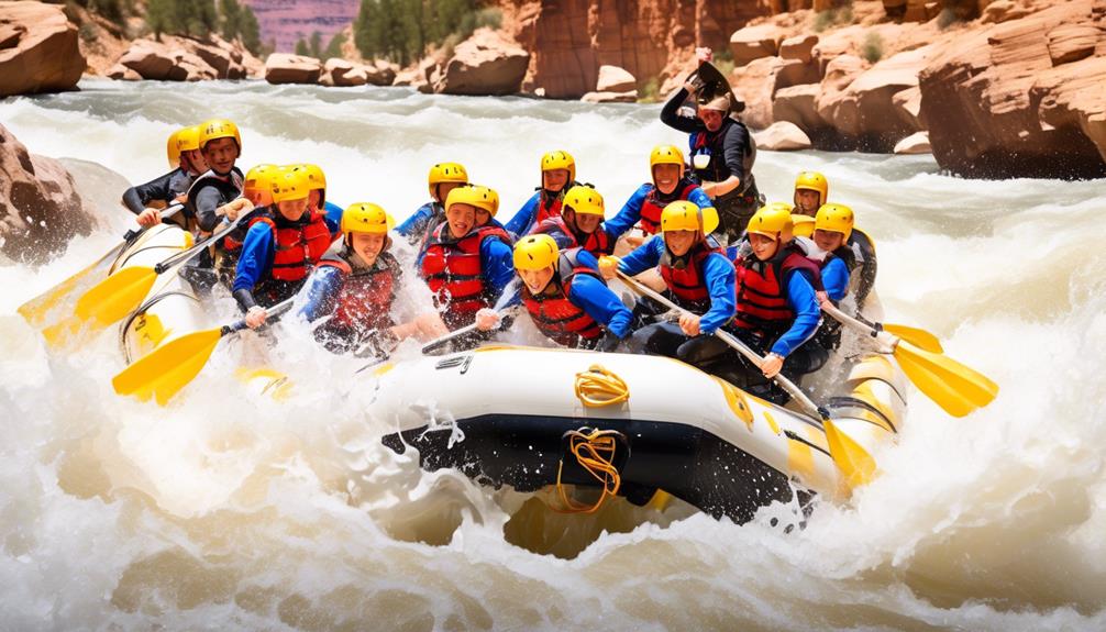 thrilling rapids in grand canyon