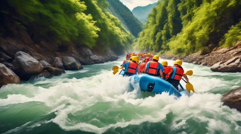 thrilling white water rafting