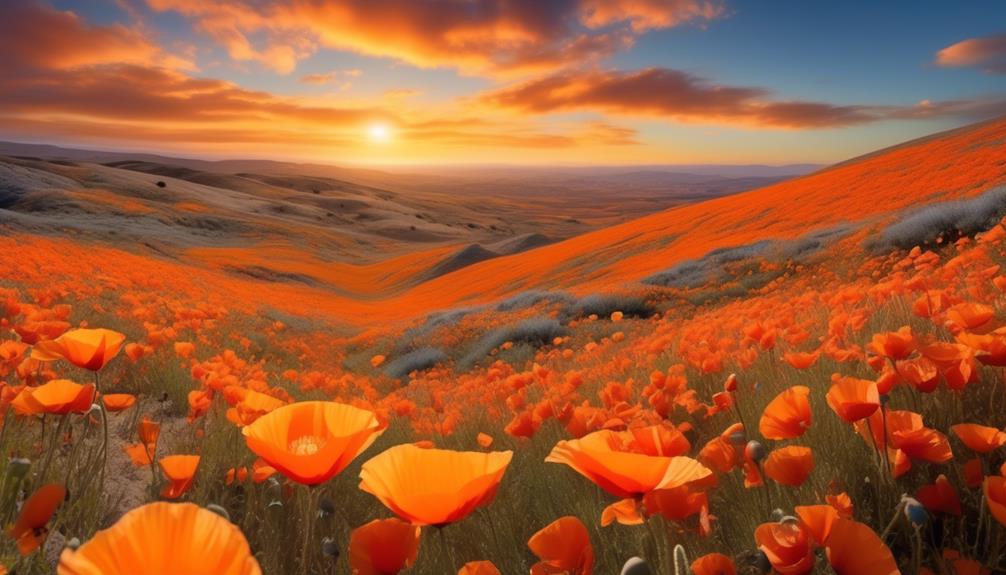 vibrant poppies in bloom