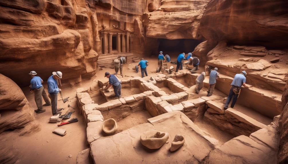 archaeological dig in petra