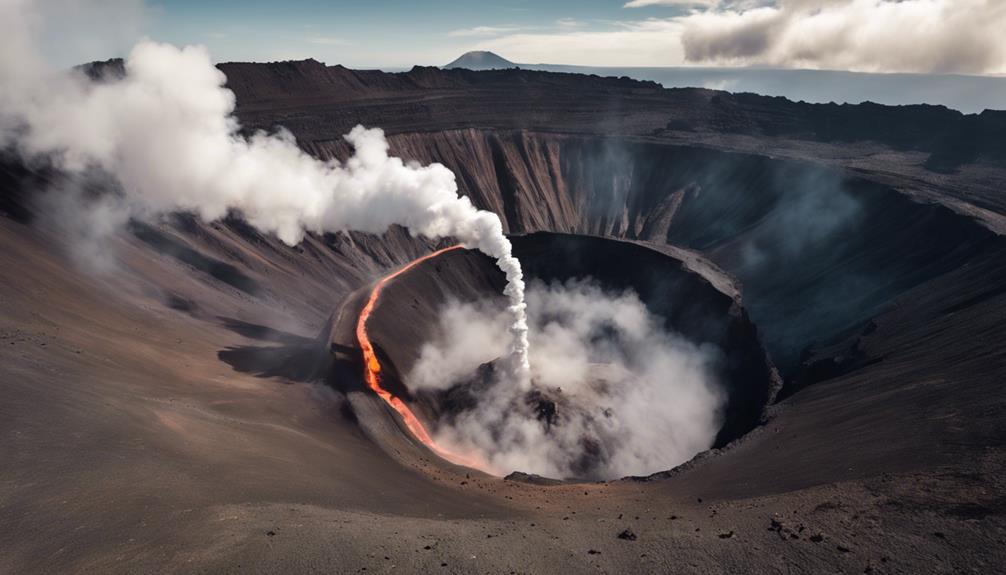 capturing volcanic crater exploration