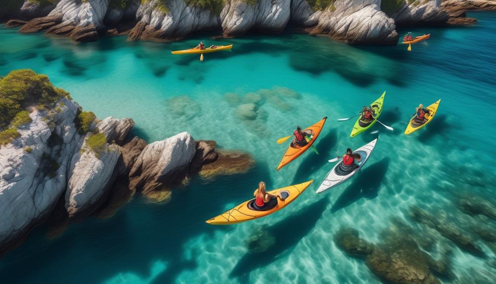 exploring coastal waters by kayak