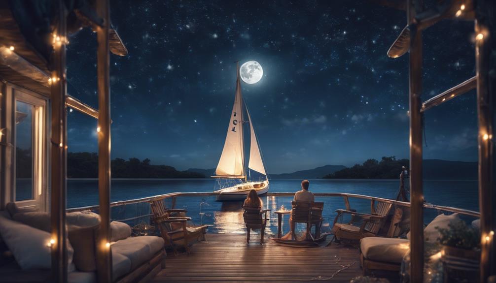 starry night on yacht