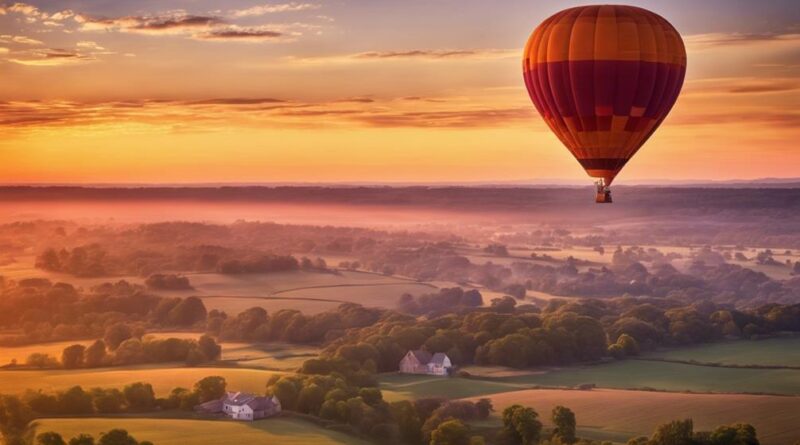 sunset hot air balloon