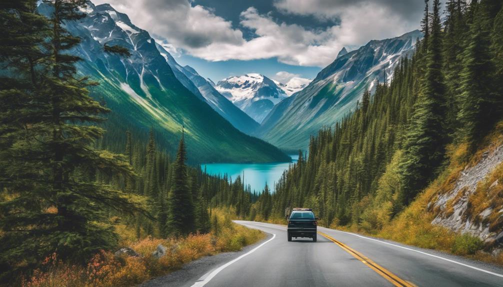 remote road through wilderness